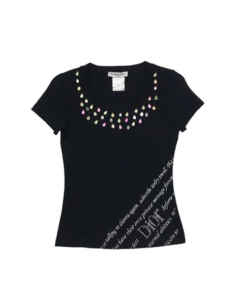 dior beaded tshirt